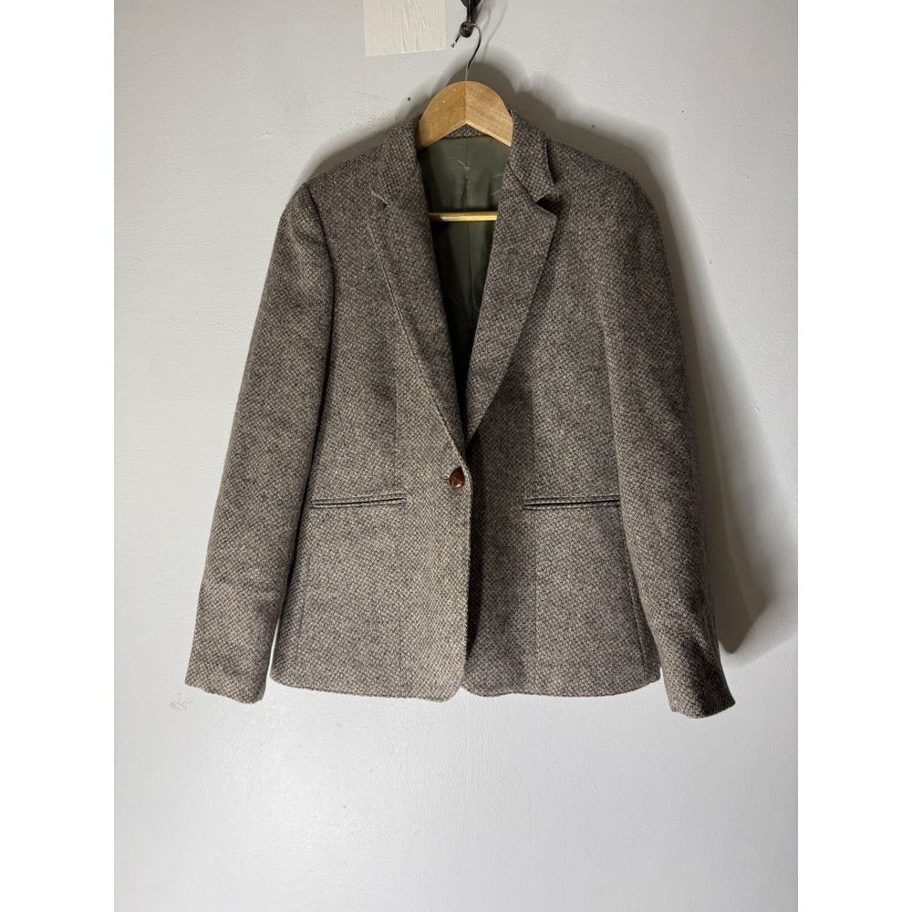 Vintage 1984 Olympics Levi's gray wool herringbone single button blazer 10R